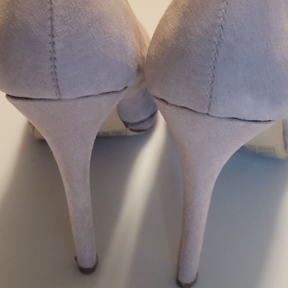 Forever 21 Beige Nude Suede Point Toe D'Orsay Heels Pumps US 6.5 - Picture 12 of 13